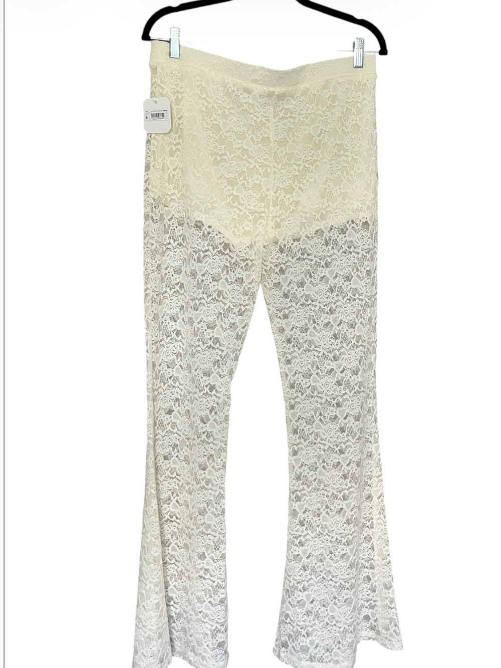 Altar’d State Cream Floral Lace Flare Pants Boho Western Style | XL | NWT - Picture 3 of 5